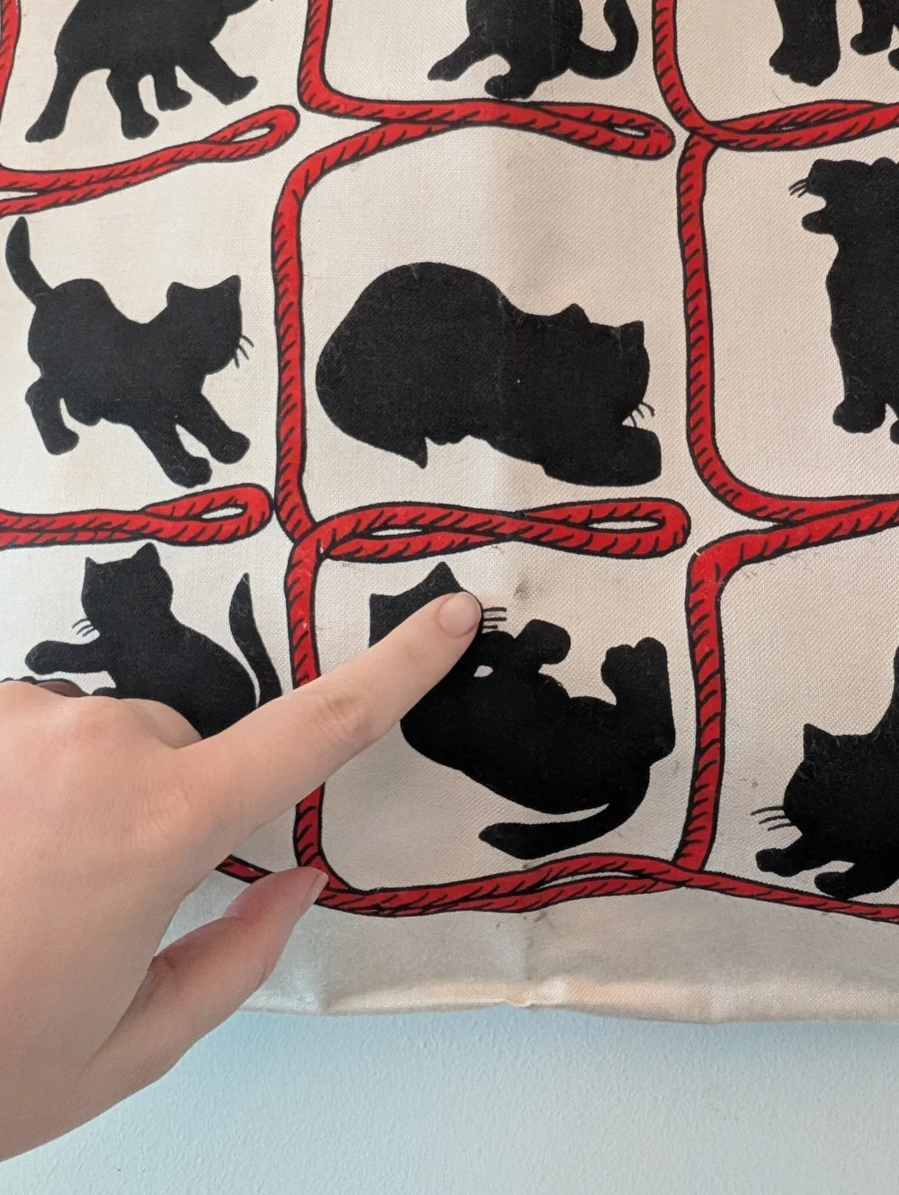 VTG Canvas Cat Tote Bag - Picture 6 of 6